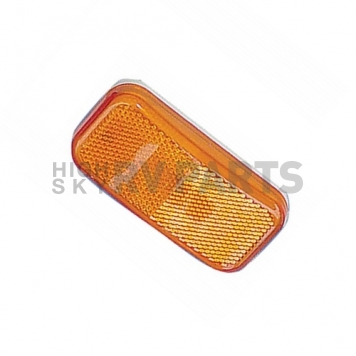 Fasteners Unlimited Tail/Marker Light Lens - 3-7/8 inch x 1-7/8 inch Amber - 89-237A-4