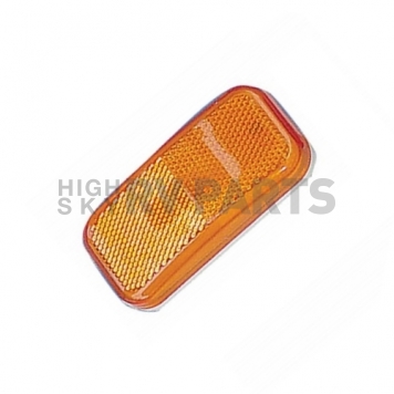 Fasteners Unlimited Tail/Marker Light Lens - 3-7/8 inch x 1-7/8 inch Amber - 89-237A-3