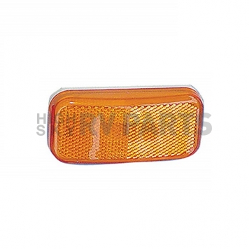 Fasteners Unlimited Tail/Marker Light Lens - 3-7/8 inch x 1-7/8 inch Amber - 89-237A-2