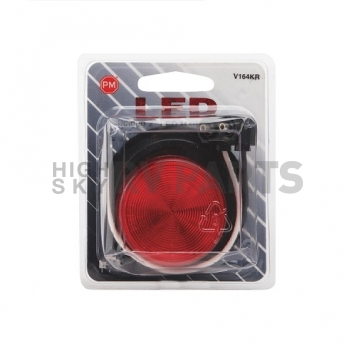 Side Marker Light Round with 3 LED Red Lens - V162KR-7