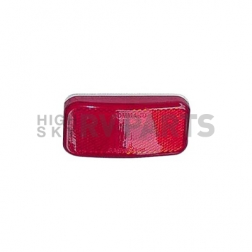 Fasteners Unlimited Tail/Marker Light Lens - 3-7/8 inch x 1-7/8 inch Red - 89-237R-3