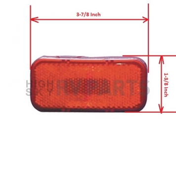 Fasteners Unlimited Tail/Marker LED Light Assembly Red - 3-7/8 inch x 1-7/8 inch-4