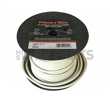 East Penn Primary Wire 8 Gauge 100' Spool White - 02551-4