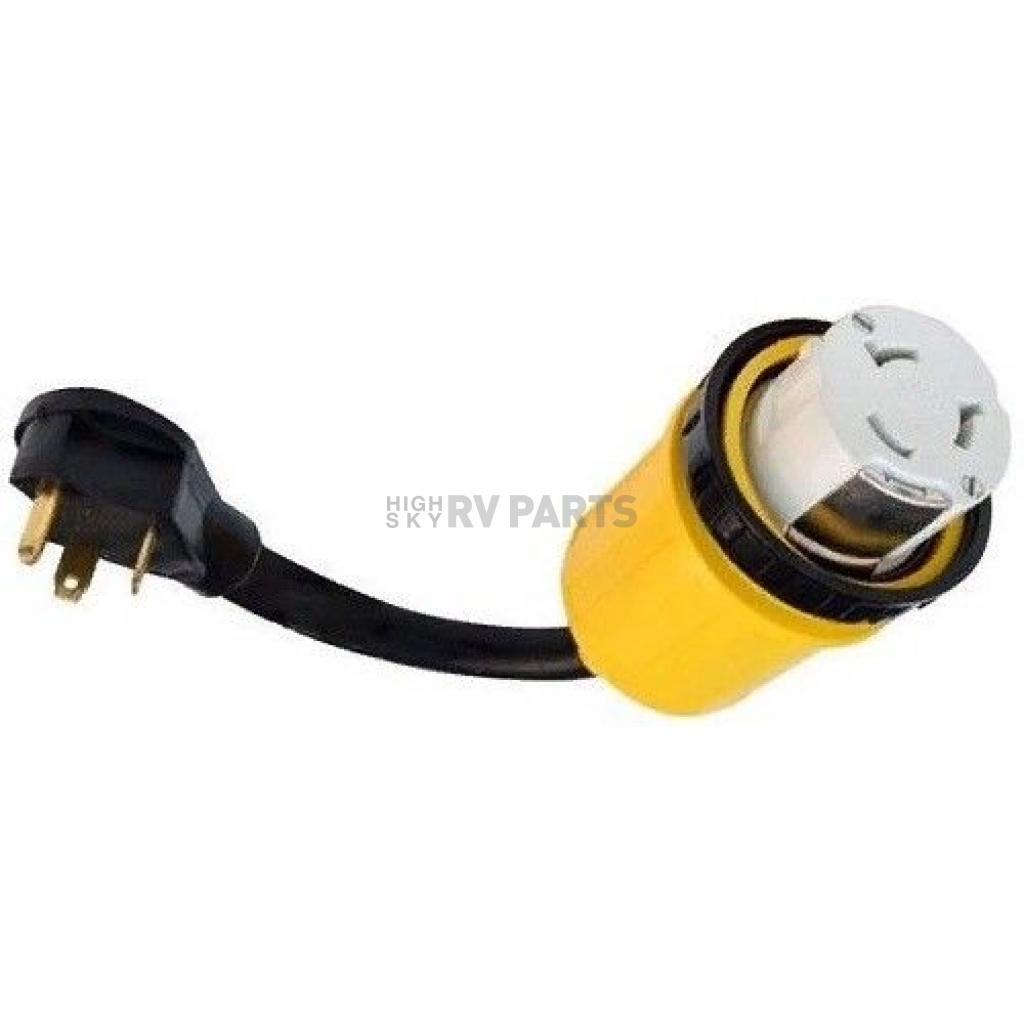 Valterra 30AM-50AF 90 Degree LED Detach Adapter Cord, 12