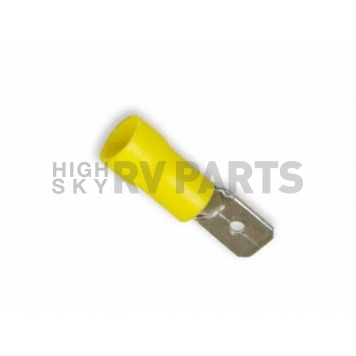 Wire Terminal End, 1/4 inch Vinyl Male Quick Disconnect 12-10 Ga. Yellow, Case Of 100-4