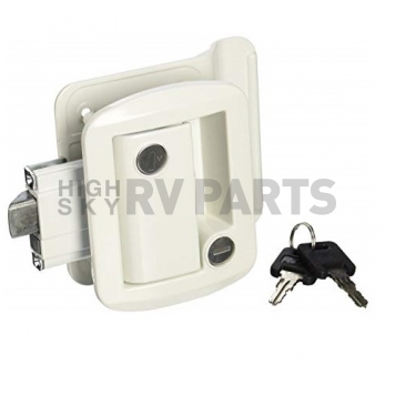 AP Products Entry Door Latch - Global Travel Trailer Lock - White - 013-571-9