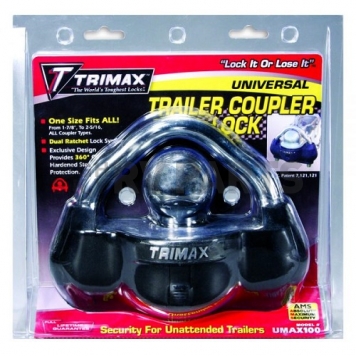 Trimax UMAX100 Trailer Coupler Lock Hitch Ball and Clamp Type - UMAX100-6