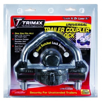 Trimax 9/16″ Shackle Universal Unattended Coupler Lock - UMAX50-4