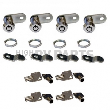 RV Designer Lock Cylinder Ace Key Cam Lock Combo 1-1/8 inch - Set Of 4-1