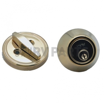AP Products Entry Door Deadbolt Polished Brass with Keys-7