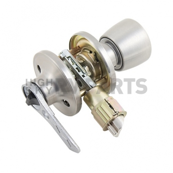 AP Products Door Lock Knob Keyed Entry Handle - Stainless Steel-1