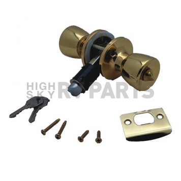 AP Products Entry Door Lock Keyed Entry Handle - Brass-9