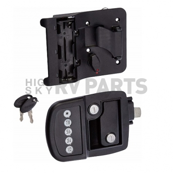 AP Products Power Lock Kit Paddle Type Left Hand Hinges - Black - 013-530-3