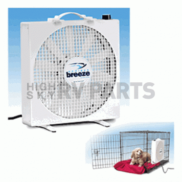 Dometic Endless Breeze Fan Portable - 14 inch Square12 Volt 3 Speed White - 01100WH -1