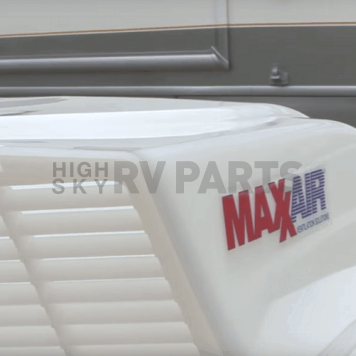 MaxxAir Roof Vent Cover Vented On One Side Polyethylene White - 00-955001-4