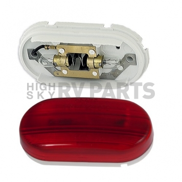 Grote Industries Side Marker Light Universal Surface Mount Oval -  Incandescent Red Lens - 45262-5