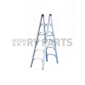 Double Sided Folding Ladder 6' Height 4 Steps 225 LB-4