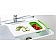 Cutting Board Prepworks (R) White Cutting Board/ Green Colander