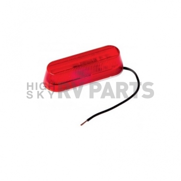 Grote Industries Side Marker Light Universal Surface Mount Red Lens - Incandescent Oval - 45252-7