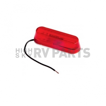 Grote Industries Side Marker Light Universal Surface Mount Red Lens - Incandescent Oval - 45252-6