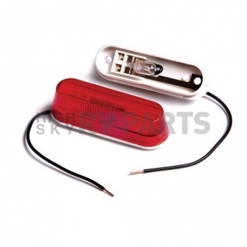 Grote Industries Side Marker Light Universal Surface Mount Red Lens - Incandescent Oval - 45252-8