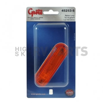 Grote Industries Side Marker Light Universal Surface Mount Yellow Lens - Incandescent Oval - 45253-10