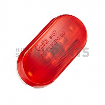 Grote Industries Side Marker Light Universal Surface Mount Oval -  Incandescent Red Lens - 45262-2