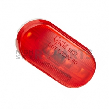 Grote Industries Side Marker Light Universal Surface Mount Oval -  Incandescent Red Lens - 45262-1