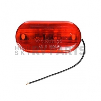 Grote Industries Side Marker Light Universal Surface Mount Oval -  Incandescent Red Lens - 45262-3