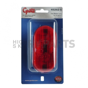Grote Industries Side Marker Light Universal Surface Mount Oval -  Incandescent Red Lens - 45262-8