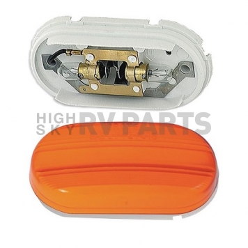 Grote Industries  Side Marker Light Universal Surface Mount Oval -  Incandescent Amber Lens - 45263-3