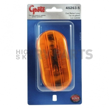 Grote Industries  Side Marker Light Universal Surface Mount Oval -  Incandescent Amber Lens - 45263-9