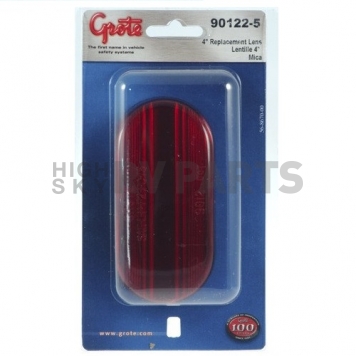 Grote Industries Turn Signal Marker Light Lens Oval Red - 90122-5