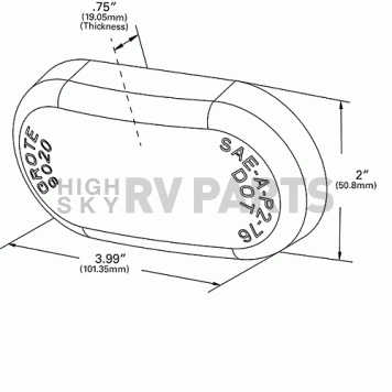 Grote Industries Turn Signal Marker Light Lens Oval Yellow - 90203-6