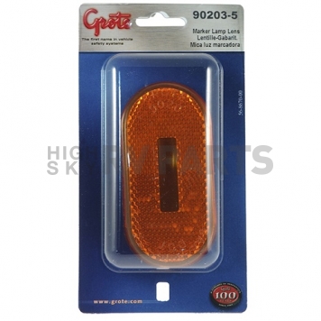 Grote Industries Turn Signal Marker Light Lens Oval Yellow - 90203-7