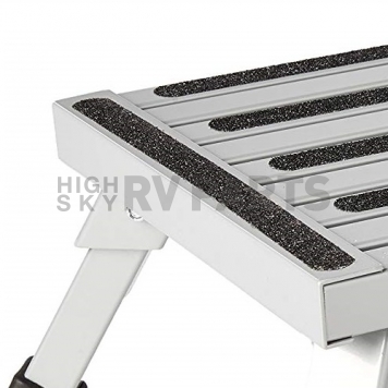 Aluminum Step Stool with Adjustable Leg 14 Inch x 11 Inch - Silver Vein - S-07C-V-3