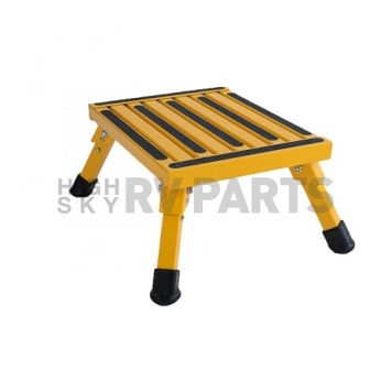 Aluminum Step Stool with Adjustable Leg 14 Inch x 11 Inch - Yellow-1