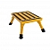 Aluminum Step Stool with Adjustable Leg 14 Inch x 11 Inch - Yellow