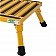 Large Aluminum Step Stool With Adjustable Leg 19″ x 15″ - Yellow F-08C-Y