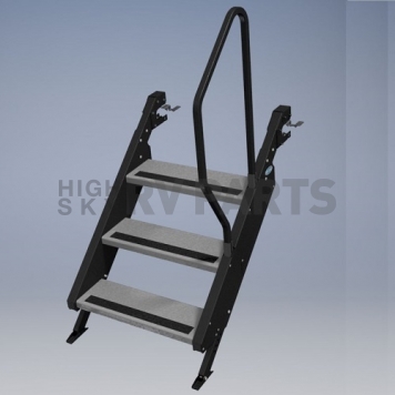 MOR/ryde Entry Step with Steel Hand Rail 3 Step STP-3-11PH-3