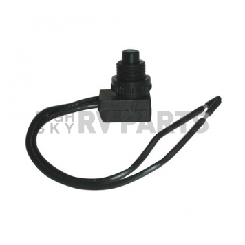 Diamond Group On/Off Push Button Switch With 4 inch Lead - Black 1 Per Card - DG52452VP-4