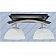 ITC Interior Dinette Light with LED 2 Bulb and Alabaster Glass Shades