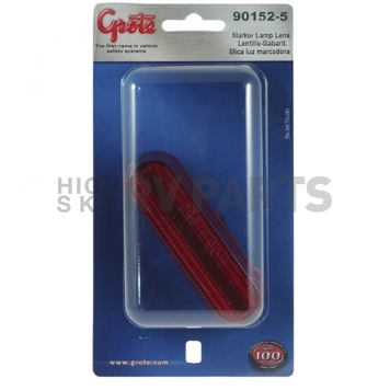 Grote Industries Turn Signal Marker Light Lens Oval Red - 90152-5-4