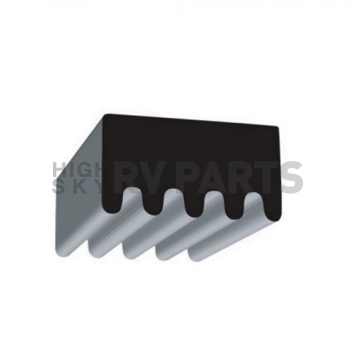 Ribbed Type Door Window Channel Seal 1/2'' Width with Adhesive - 2897H2-50-5