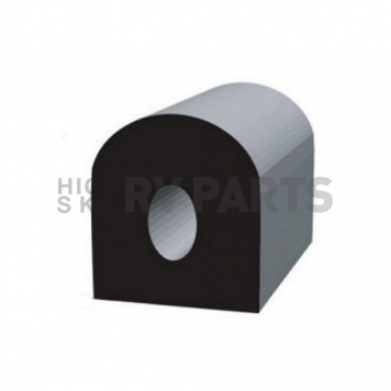 D-Type Door Window Channel Seal 1/2'' x 1/2'' with Adhesive - 104H3-50-1