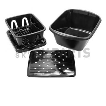 Dish Pan Black Plastic-1