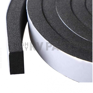 AP Products Multi Purpose Weather Stripping 1'' Width x 5/16 inch (50' Roll) - Black-1