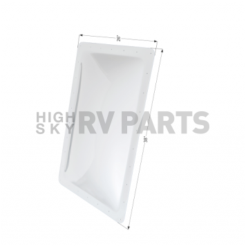 Icon Skylight, 4 inch Bubble Type Rectangular, White, Opening 22 inch x 34 inch-2