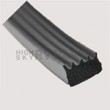 Ribbed Type Door Window Channel Seal 1/2'' Width with Adhesive - 2897H2-50-1