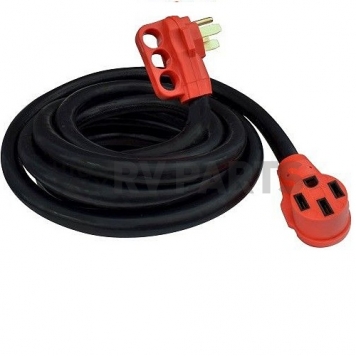 Valterra Mighty Cord 50Amp Extension Cord with Handle, 25′, Red, Boxed-8